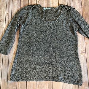 Black and Silver Maurices Sweater